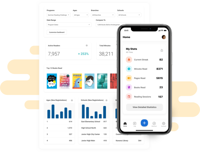 Beanstack reading challenge software mobile app